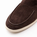 Zelli Livorno Sueded Italian Goatskin Loafer Brown (16-621-MOC)