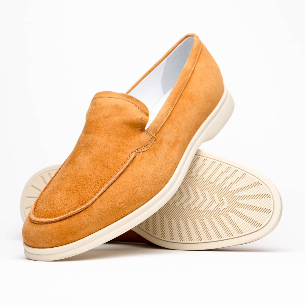 Zelli Livorno Sueded Italian Goatskin Loafer Cognac (16-621-CGN)