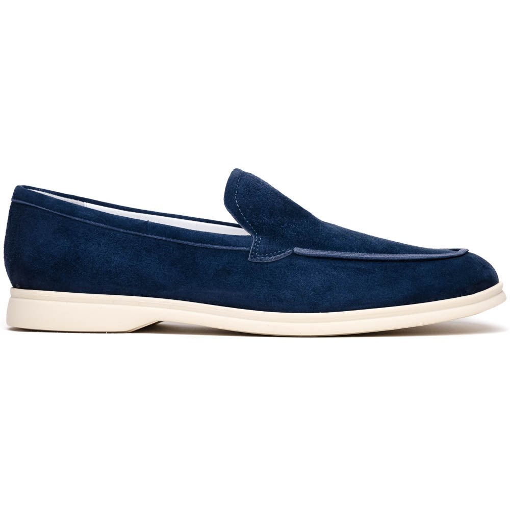 Zelli Livorno Sueded Italian Goatskin Loafer Navy