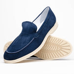 Zelli Livorno Sueded Italian Goatskin Loafer Navy (16-621-NVY)