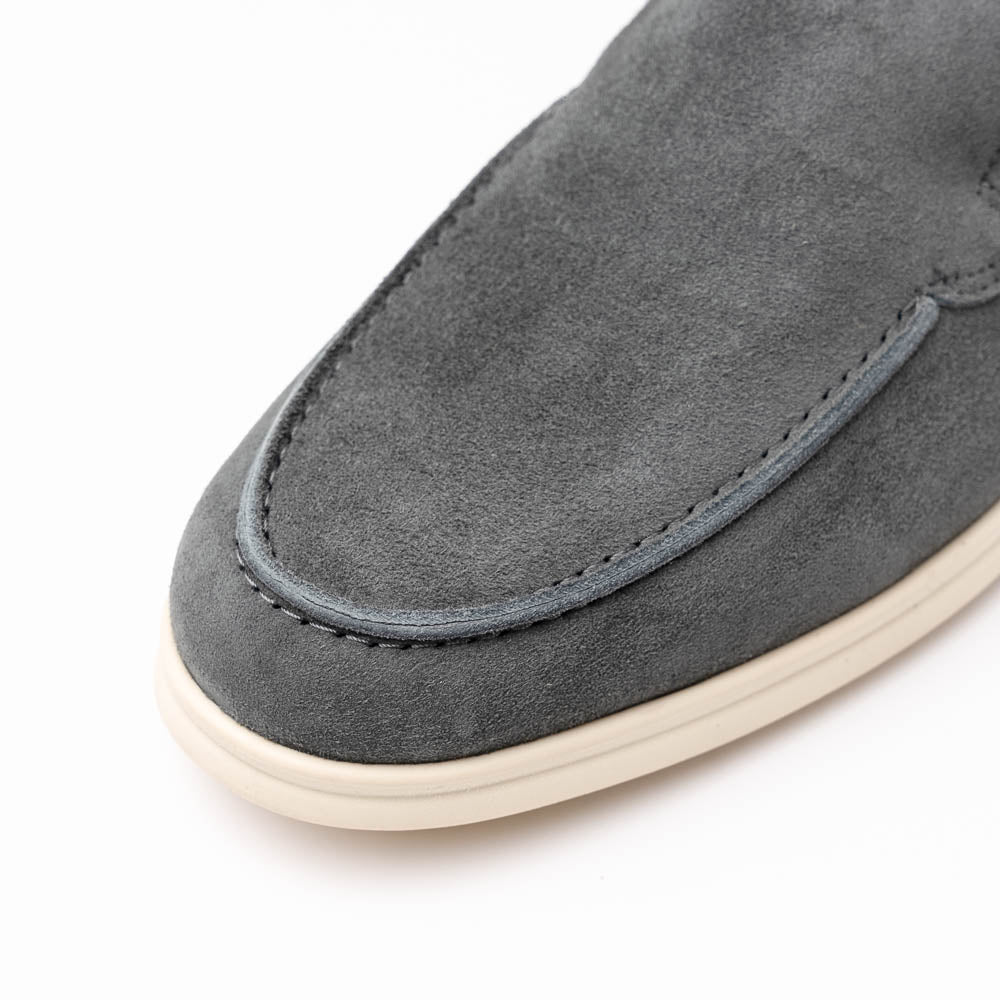 Zelli Livorno Sueded Italian Goatskin Loafer Grey (16-621-GRY)