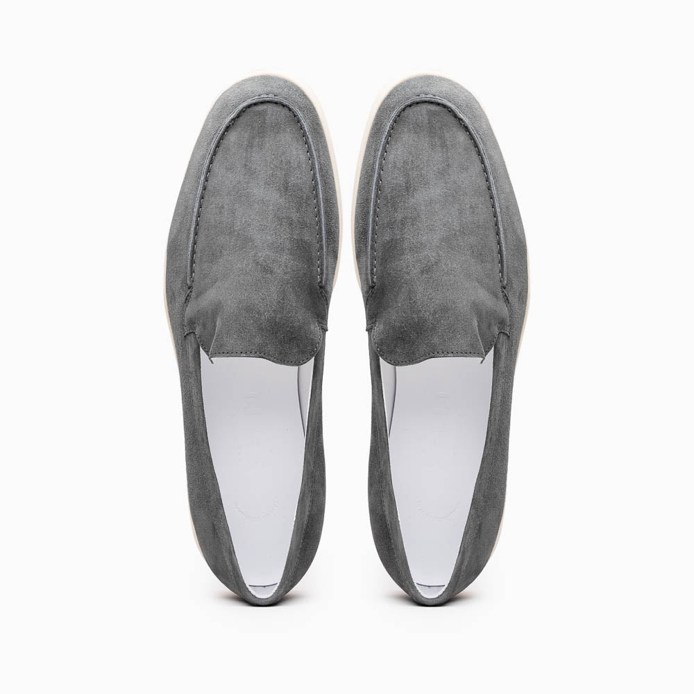Zelli Livorno Sueded Italian Goatskin Loafer Grey (16-621-GRY)