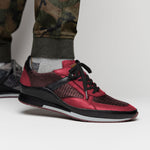 Mezlan Lizard & Leather Sneaker Black / Burgundy (AX4873-L)