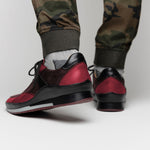 Mezlan Lizard & Leather Sneaker Black / Burgundy (AX4873-L)