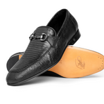 Lombardy Lizard Loafers Black