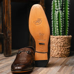 Lombardy Lizard Bit Loafers Faded Brown