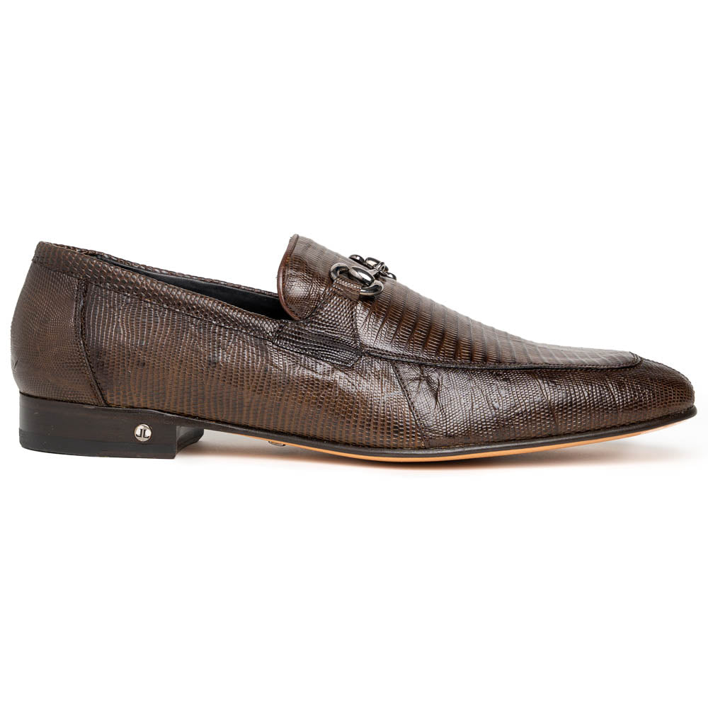 Lombardy Lizard Teju Bit Loafers Faded Brown