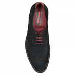 Lloyd Giles Suede Brogue Shoes Blue