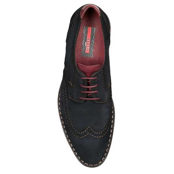 Lloyd Giles Suede Brogue Shoes Blue