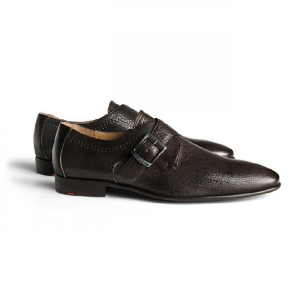 Lloyd Jerome Textured Calfskin Monk Strap Shoes TD Moro