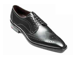 Lloyd Men's Ores Wingtip Medallion Toe Shoes Black