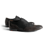 Lloyd Mitchell Rustic Calfskin Wingtip Shoes Schiefer/Black