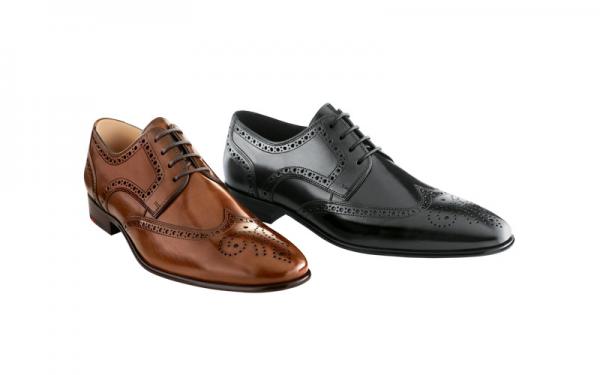 Lloyd Jackson Medallion Toe Wing Tip Brogues Black
