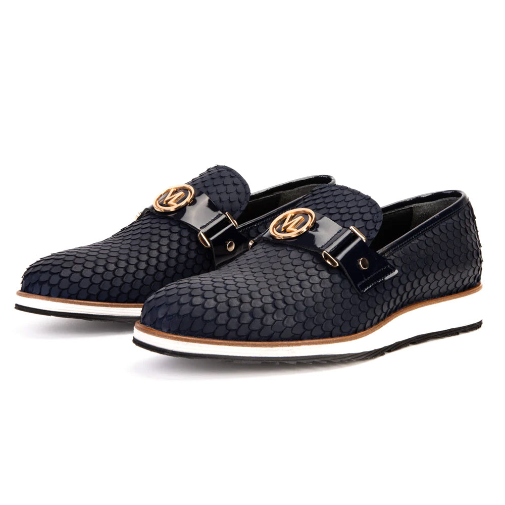 Vinci Leather The Legacy Leather Loafer Navy