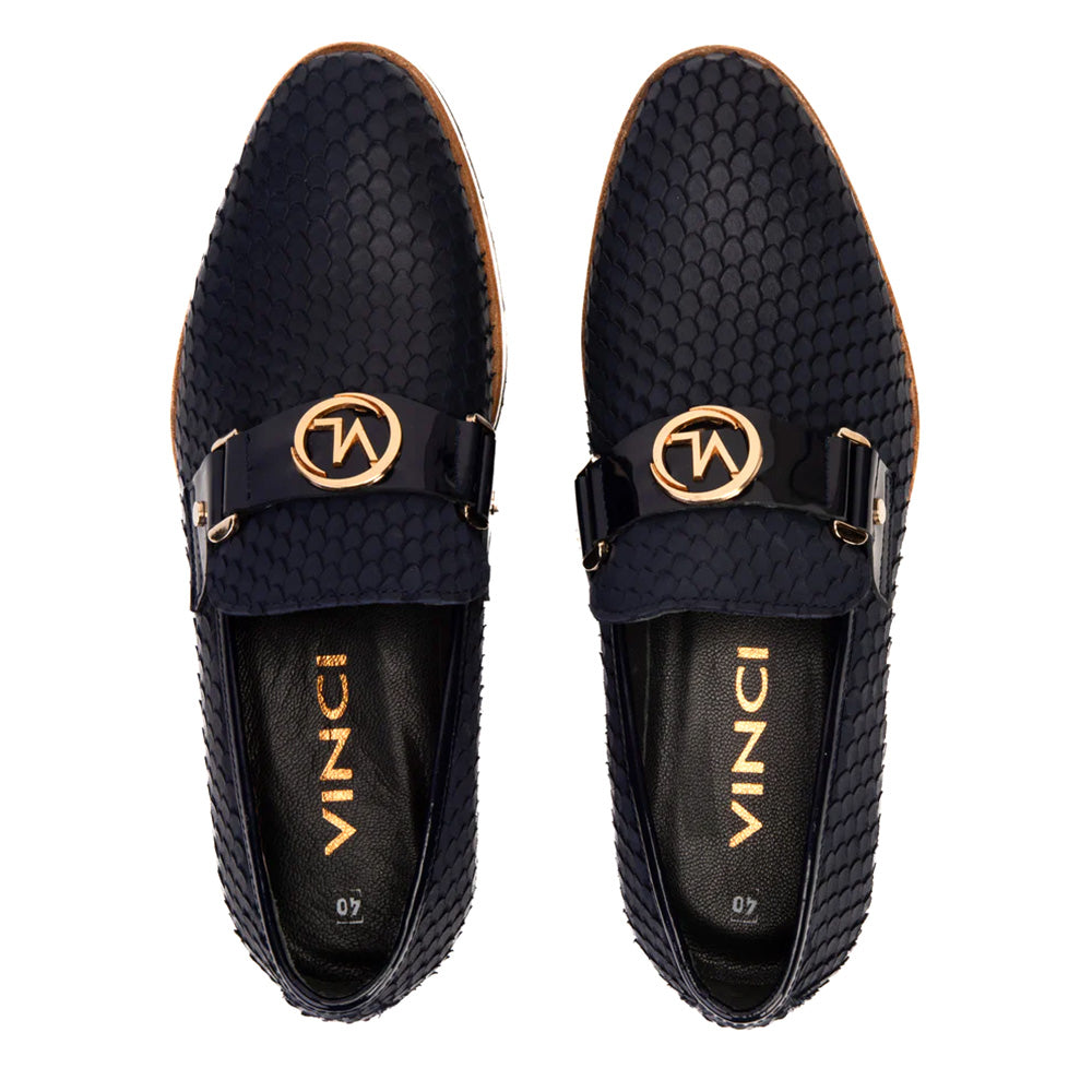 Vinci Leather The Legacy Leather Loafer Navy
