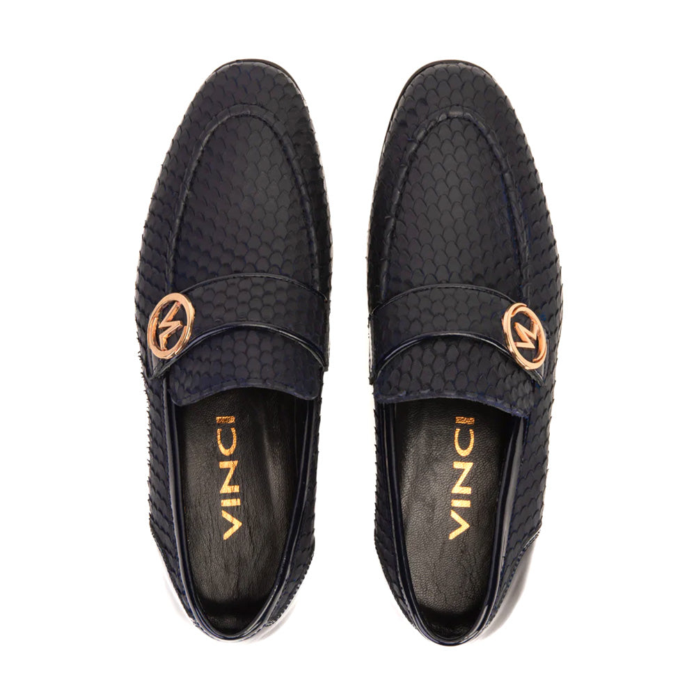 Vinci Leather The Monarch Leather Dress Shoe Navy