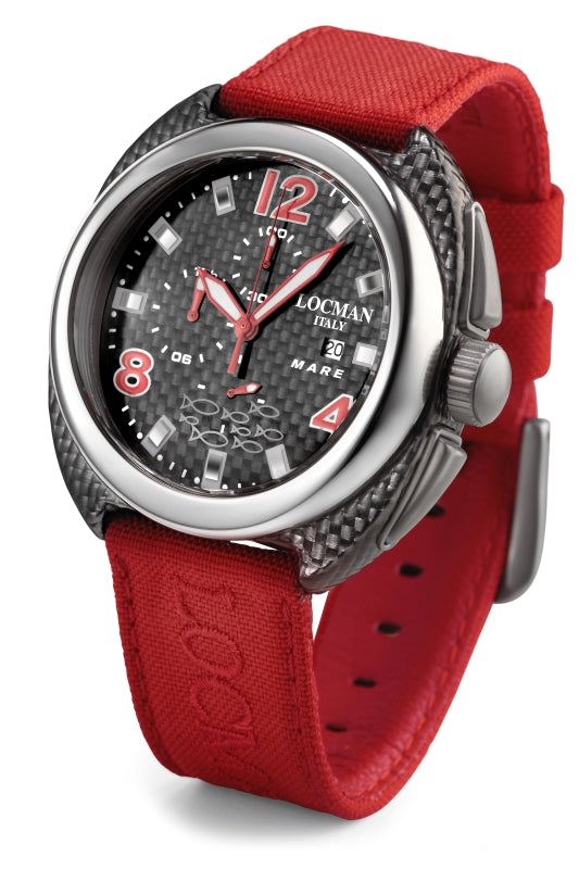Locman Mens Mare Watch Red 134CRBRD