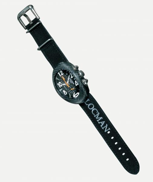 Locman Mens Nuovo Carbonia Watch Black 100BKCRBQ
