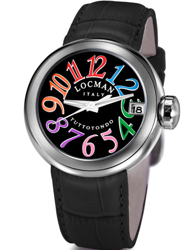Locman Men's Oversize Tuttotondo Watch Black Multi 341BKMUL