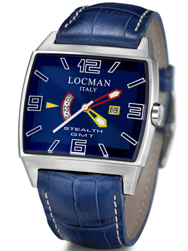 Locman Mens Stealth GMT Video Watch Blue 30000BLFYLRPSB
