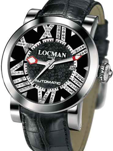 Locman Mens Toscano Diamond Watch Black 29000BKNDNCAOK 