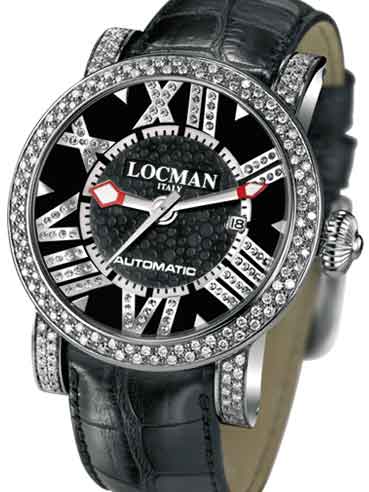 Locman Mens Toscano Diamond Watch Black 290POBKNDNCAOK