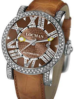 Locman Mens Toscano Diamond Watch Brown 290POBNNDNCAON
