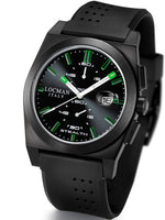 Locman Mens Stealth Watch Ceramic PVD Coating Black/Green 202BKPVBKGRBK