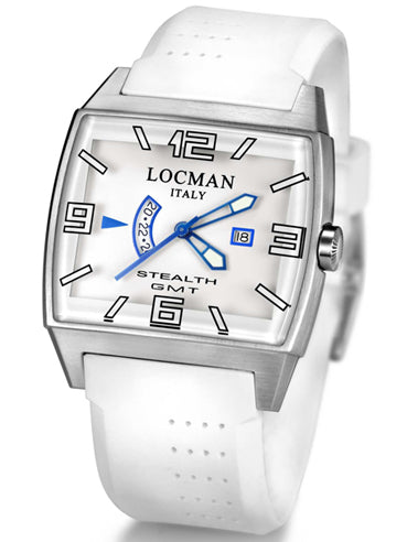 Locman Mens Stealth Watch GMT Video White 300WHBLWHR