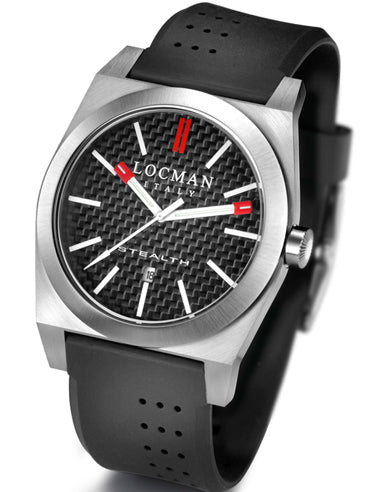 Locman Mens Stealth Watch Carbon 201CRBBK