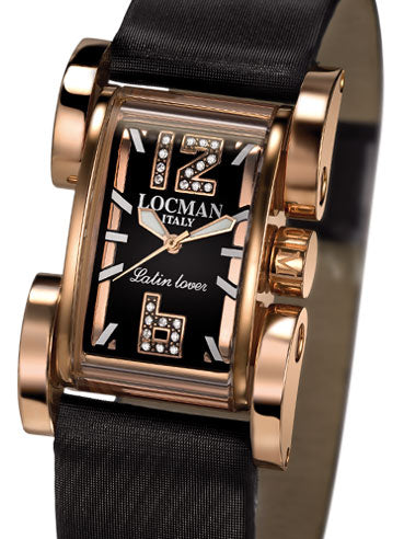 Locman Womens Latin Lover Diamond Watch Black 50300BKND05RAK