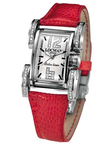 Locman Womens Latin Lover Diamond Watch Red 502D0AGND05STR