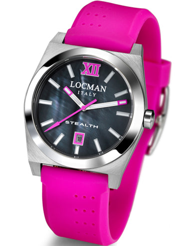 Locman Womens Stealth Watch Pearl Black 20300MKFFX0SIF