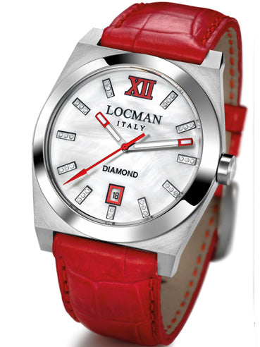 Locman Womens Stealth Diamond Watch Pearl White 020300MWDFRDPSR