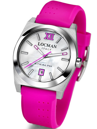 Locman Womens Stealth Watch Pearl White 020300MWFFX0SIF