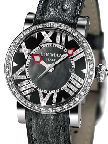 Locman Womens Toscano Diamond Watch Black 291D0MKNDNCSTK