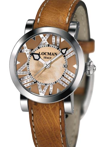 Locman Womens Toscano Diamond Watch Brown 29100MJNDNCSTN