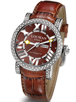 Locman Womens Toscano Diamond Watch Brown 293P0BNNNKCPSN