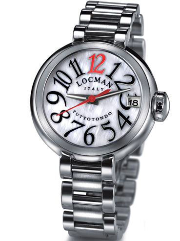 Locman Womens Tuttutondo Stainless Steel Watch 350BMOPWH