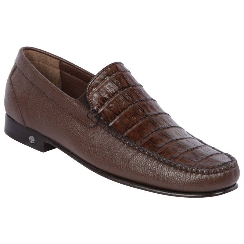 Lombardy Caiman Belly & Calfskin Loafers Brown