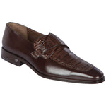 Lombardy Caiman Belly & Calfskin Monkstrap Dress Shoe Brown