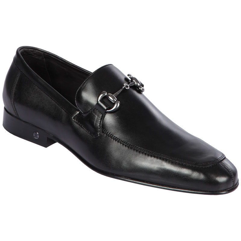 Lombardy Calf Leather Bit Loafers Black