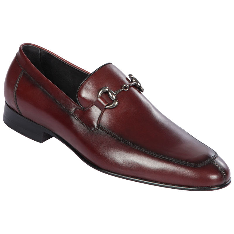 Lombardy Calf Leather Bit Loafers Faded Burgundy