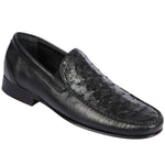 Lombardy Ostrich & Calfskin Loafers Black