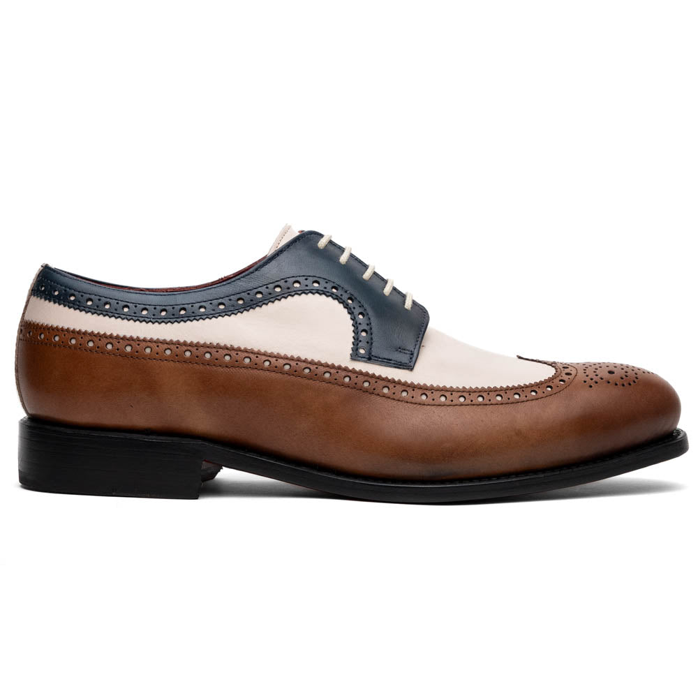 Emanuele Sempre Longwing Blucher Derby Brown / Navy / Beige