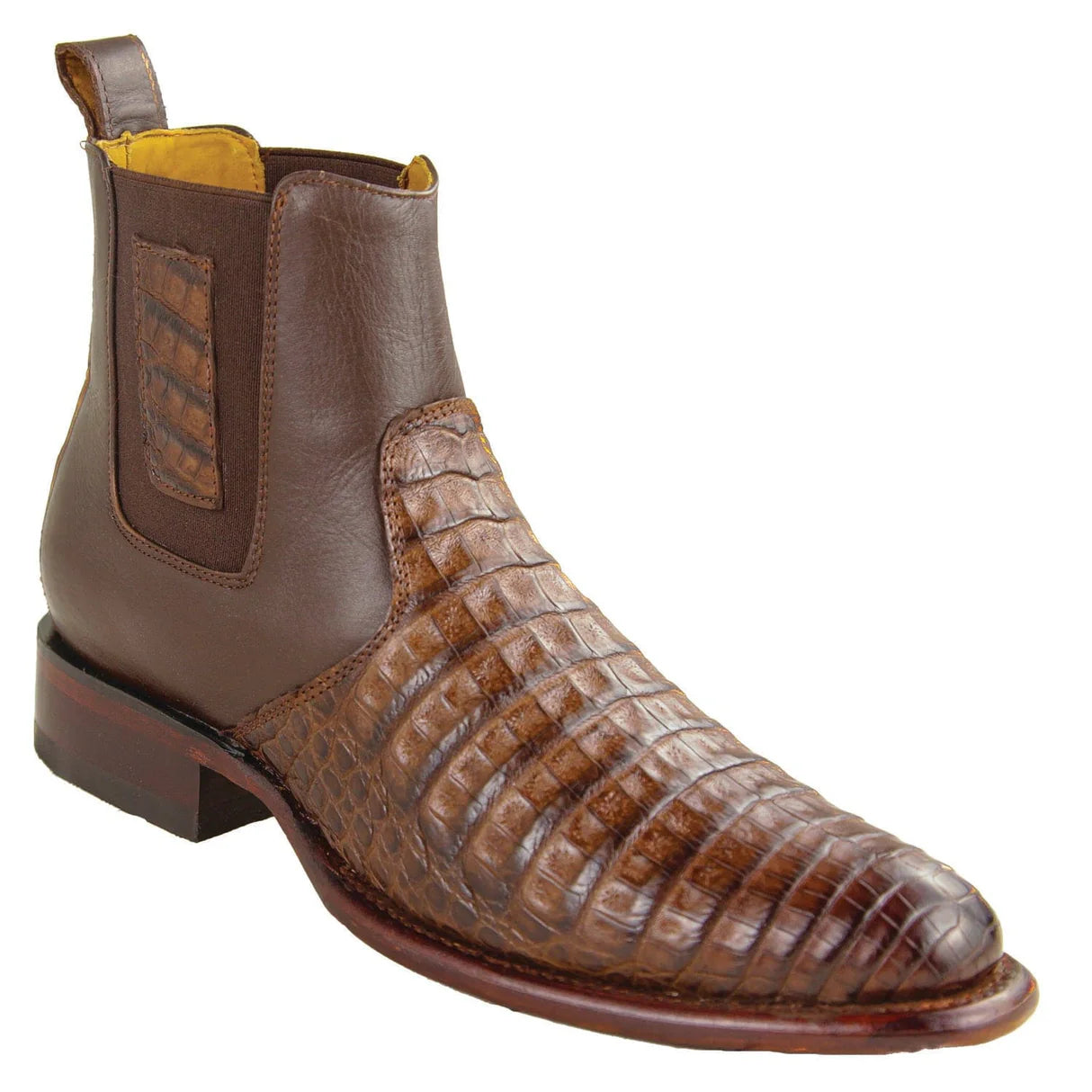 Los Altos H69BV Caiman Belly Ankle Roper Boots Faded Brown ...