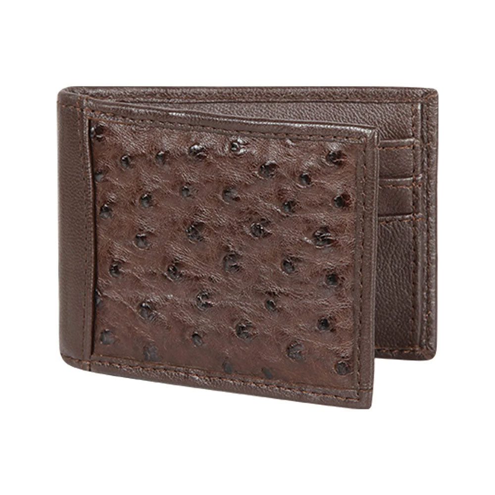 Los Altos Ostrich Wallet Brown