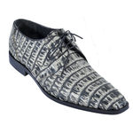 Los Altos Caiman Belly Derby Shoes Rustic Black