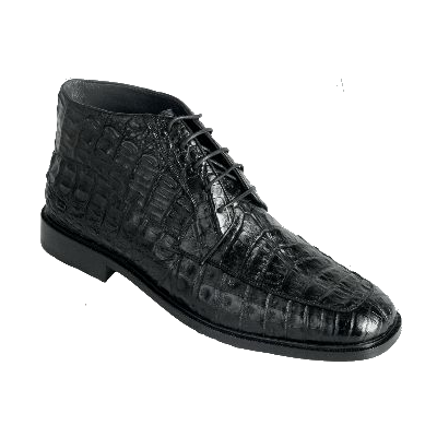 Los Altos Caiman Belly Boots Black