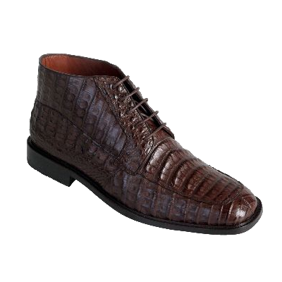 Los Altos Caiman Belly Boots Brown